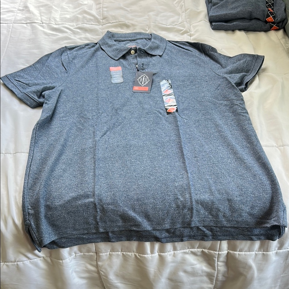 Navy Heather Polo Shirt